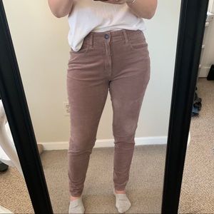 Super stretch hi-rise corduroy skinny jeans